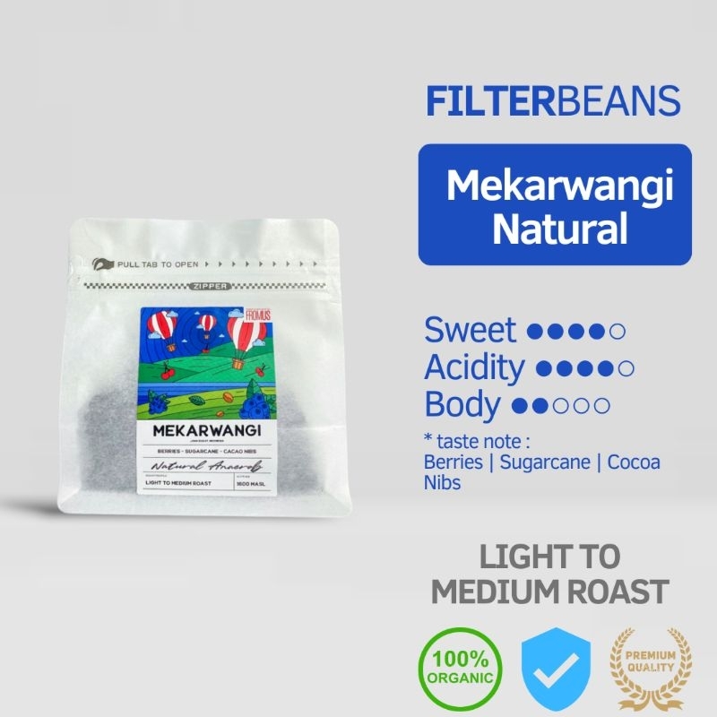

Biji Kopi Filter Mekarwangi Natural 200g