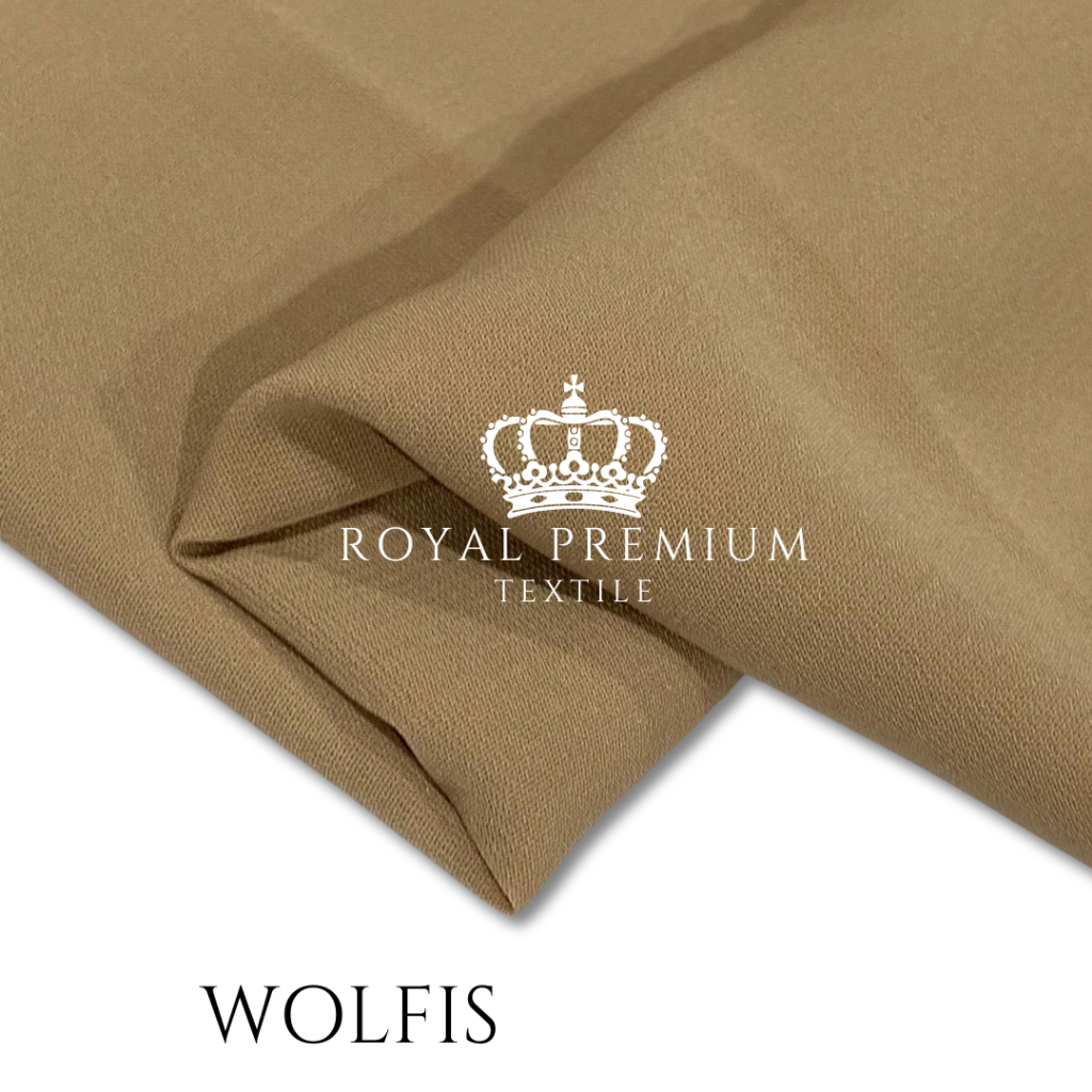 Kain Wolfis 1 Roll 60 Yard  Wollpeach  - Bahan Hijab Gamis Premium