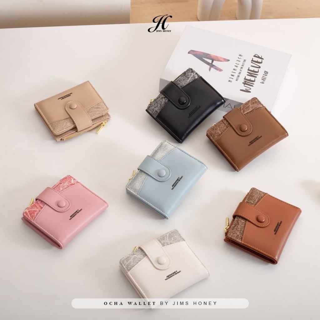 JIMS HONEY OCHA WALLET Dompet Kecil Lipat Wanita Cewek Fashion Jimshoney Casual Terbaru