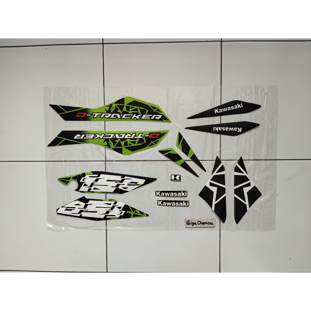 Striping Sticker Lis Kawasaki D Traker Dtraker 2019 2020 Hijau