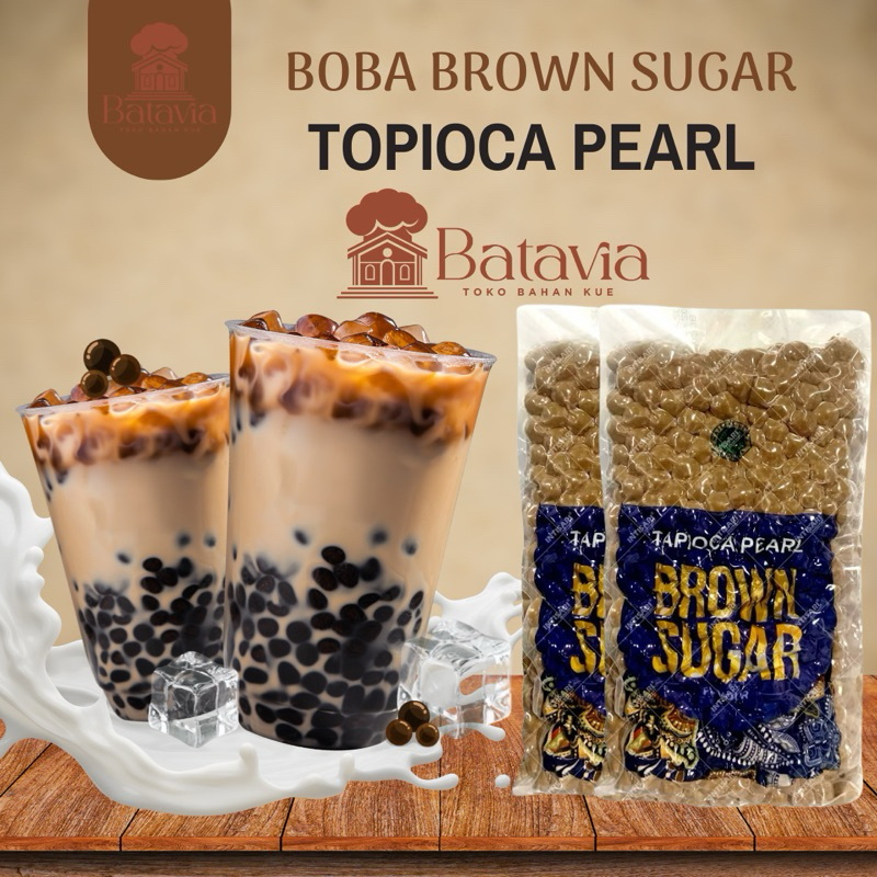 

BOBA PEARL / TAPIOCA PEARL / BUBBLE BROWN SUGAR BOBA TAPIOCA PEARL BROWN SUGAR FLAVOUR 1Kg