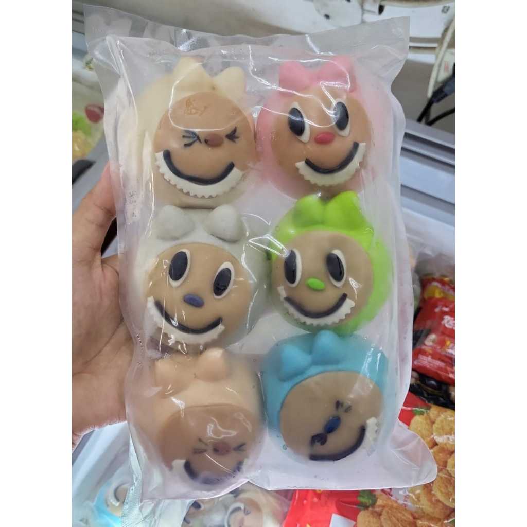 

Bakpao Karakter Labubu / Avenger / Cewe 6pcs Isi Cokelat