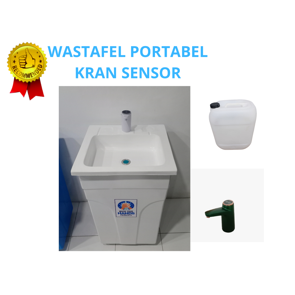 Jual wastafel portable + kran sensor  Harga Terbaik & Termurah