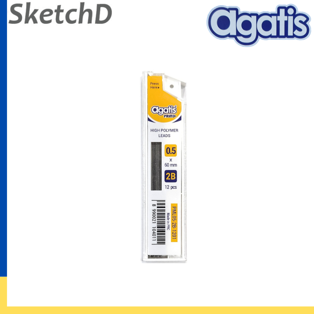 

Isi pensil mekanik 2B 0.5 mm Agatis Prime Mechanical Pencil lead refill isi 12 batang
