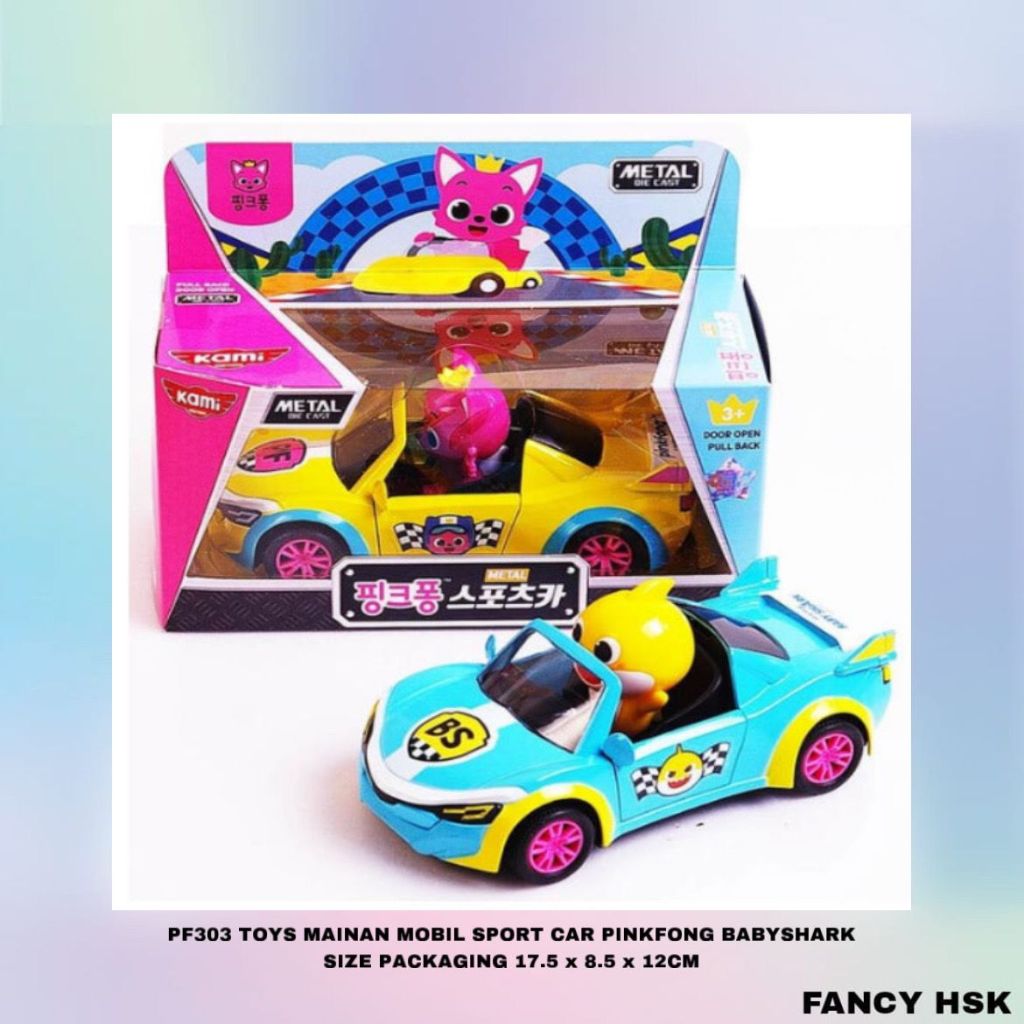 KOREA TOYS MAINAN MOBIL SPORT CAR PINKFONG BABYSHARK PF303