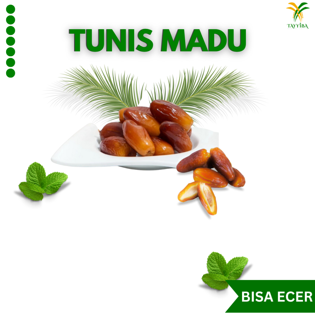 

Kurma Tunis Madu Bisa Ecer 1kg, 750g Oleh - Oleh Haji Umrah Kurma Murah