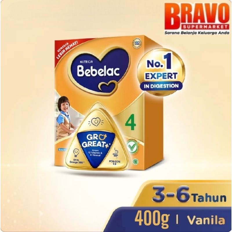 

Bebelac 4 Susu Pertumbuhan Bubuk 400g | Vanila | Madu