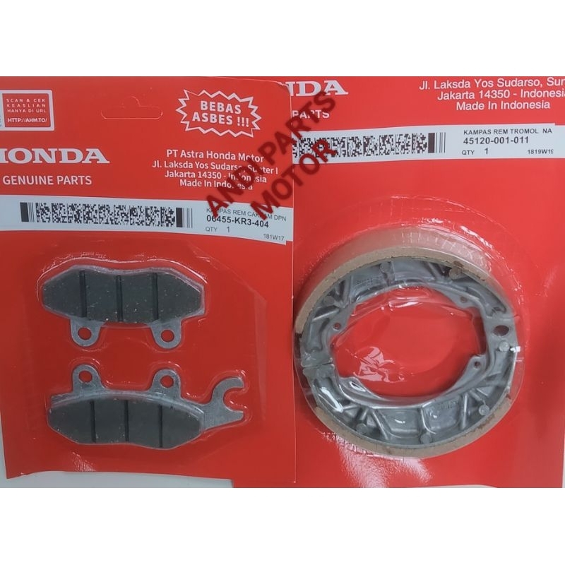KAMPAS REM BELAKANG DAN DISPED DEPAN SUPRA LAMA/KARISMA/SUPRA X 125 LAMA/SUPRA FIT