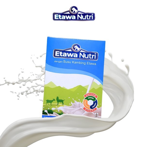 

Etawa Nutri Susu Kambing Bubuk Asli Etawa dengan komposisi 80% susu kambing bubuk
