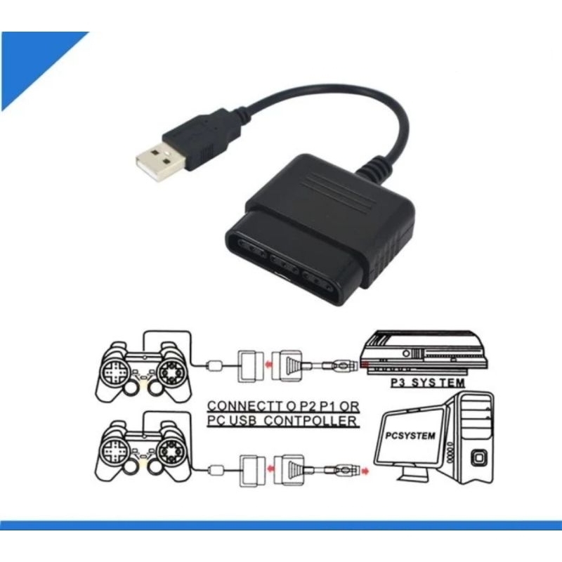 Converter USB 1 Slot Stik Stick PS2 ke Stick 3 / PC Single Convertor Game Adaptor Gaming