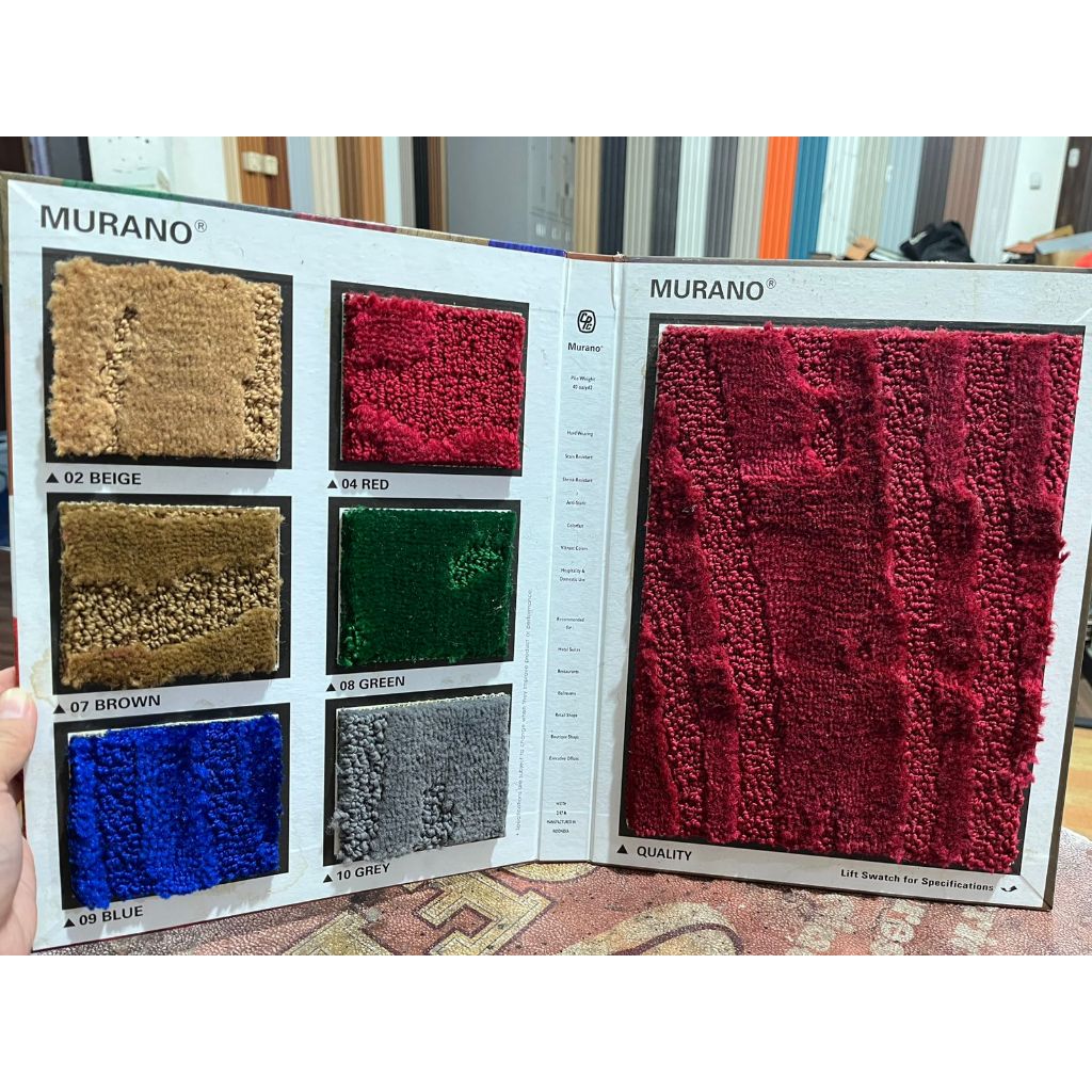 karpet roll murano lebar 4 meter | karpet kantor terbaik