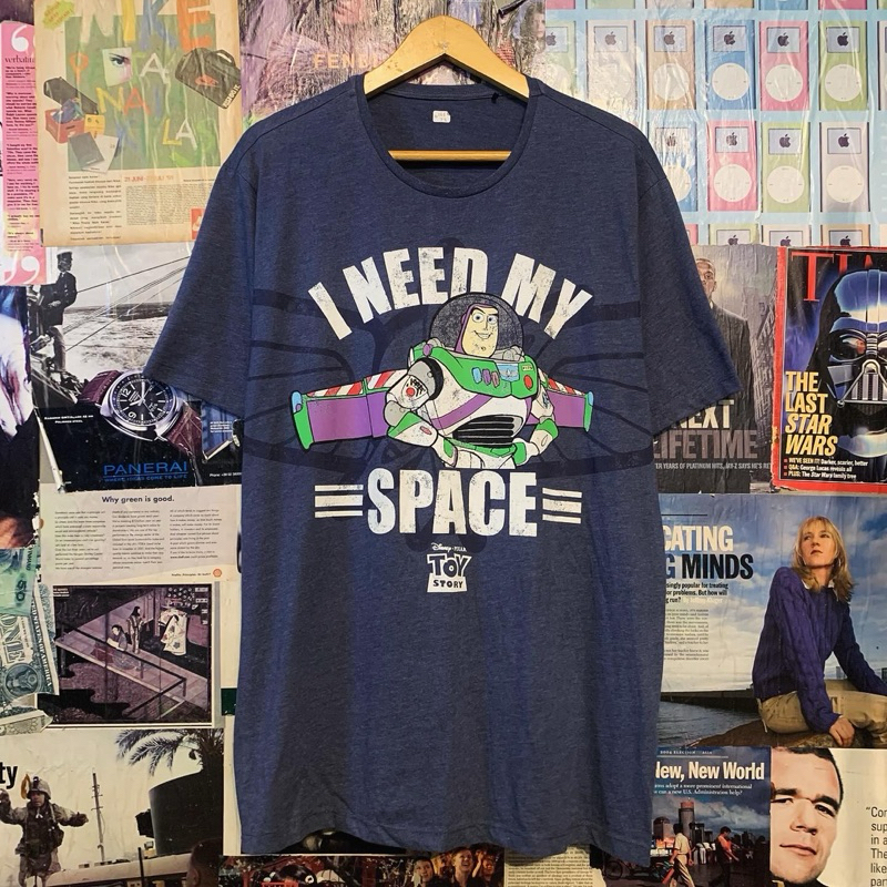 Tshirt/Kaos Vintage Movie Official TOY STORY Buzz Lightyear Second Original