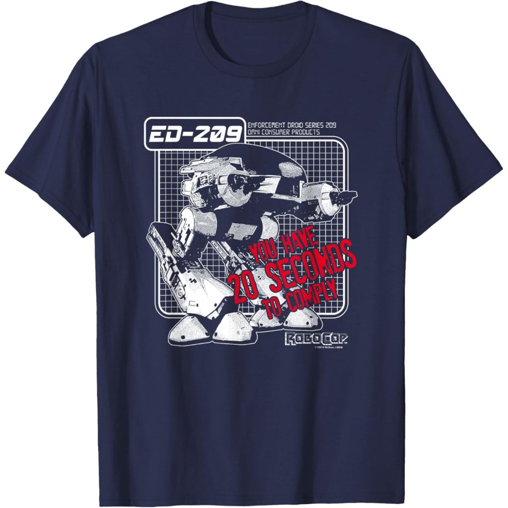 Baju Kaos Anak Robocop ED 209 T-Shirt Pakaian Atasan Fashion Laki Cowok Cewek Pria Wanita Premium Di