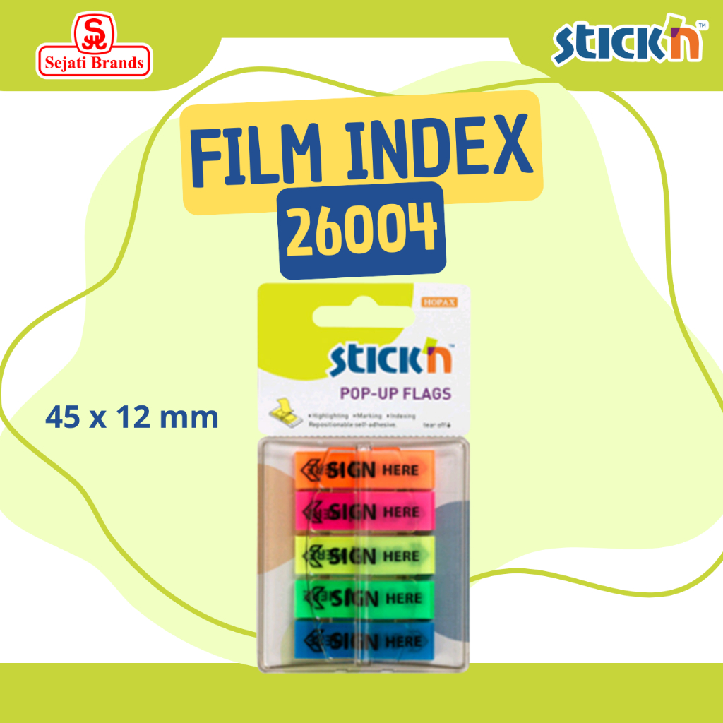 

Stick'n Pop-Up Flags 26004 Film Index 5 Sign Here - Memo Sticky Note