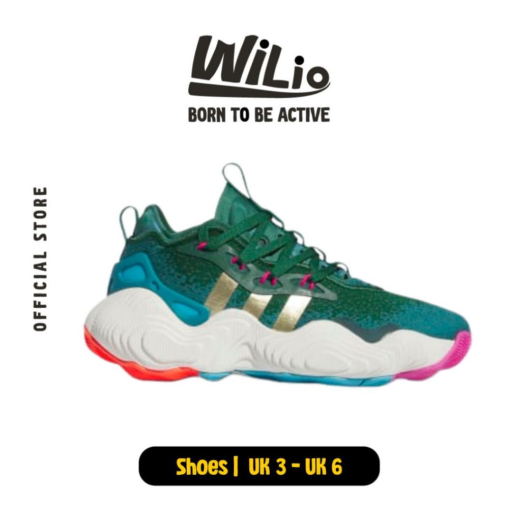 ADIDAS Trae Young 3 J IF2113 - Sepatu Basket Anak (Hijau)