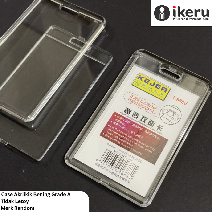 

ID Card Holder Case Akrilik BAHAN KUAT TIDAK LETOY KUALITAS GRADE A