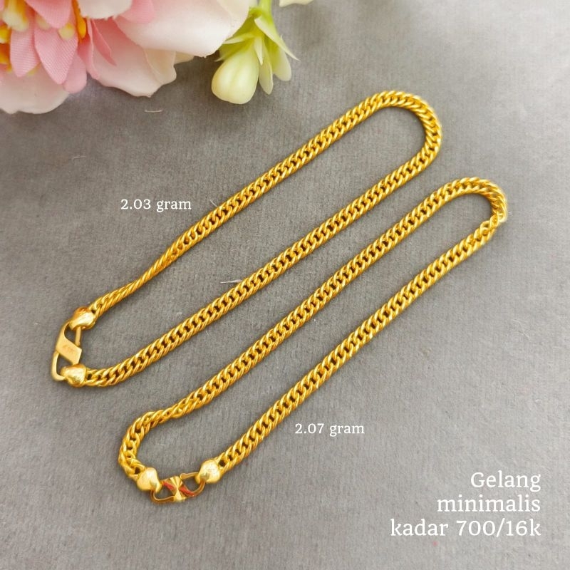 gelang sisik naga berat ringan emas asli kadar 700