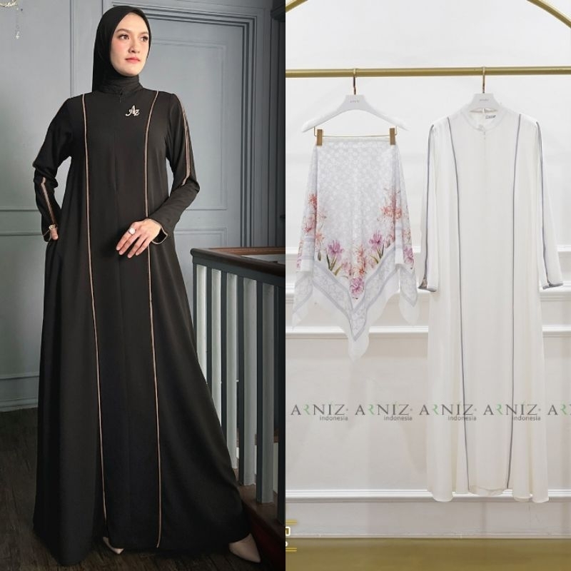 Syahida Dress Set Jilbab By Arniz Collection Terbaru