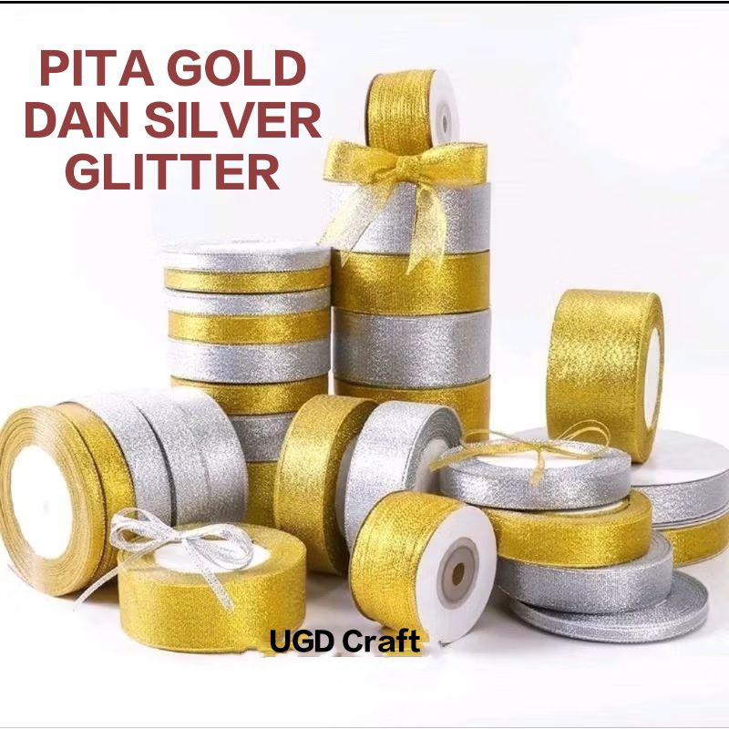 

Pita Gold dan Silver Glitter