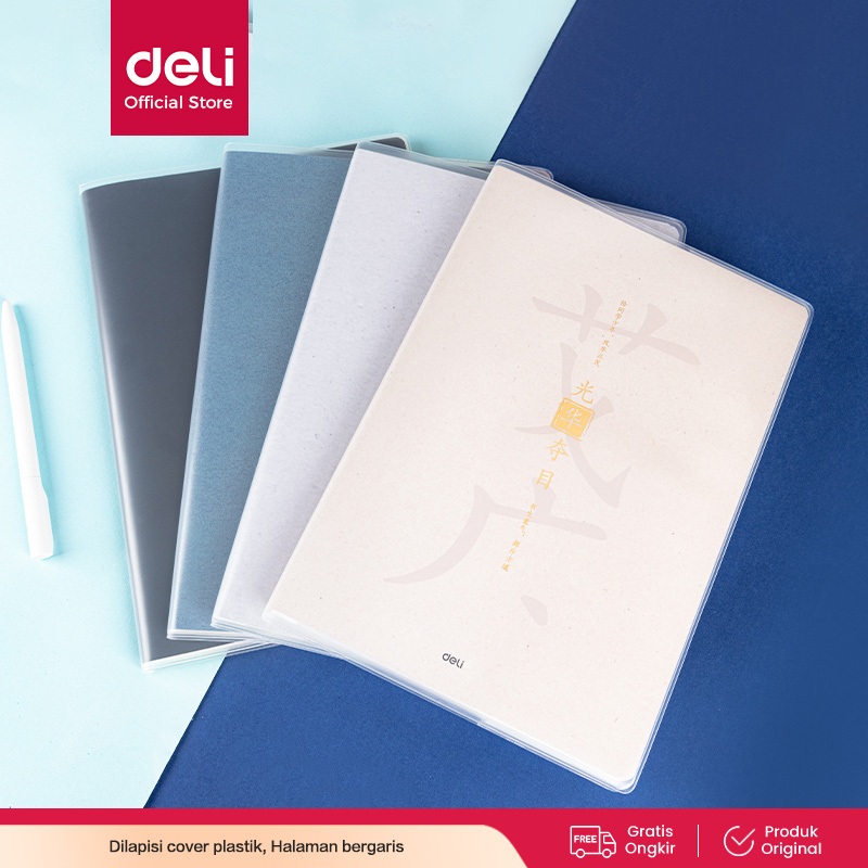 

Deli Buku Catatan Sampul Plastik / EVA Cover Notebook 16K Paper - 96 sheets T16XX
