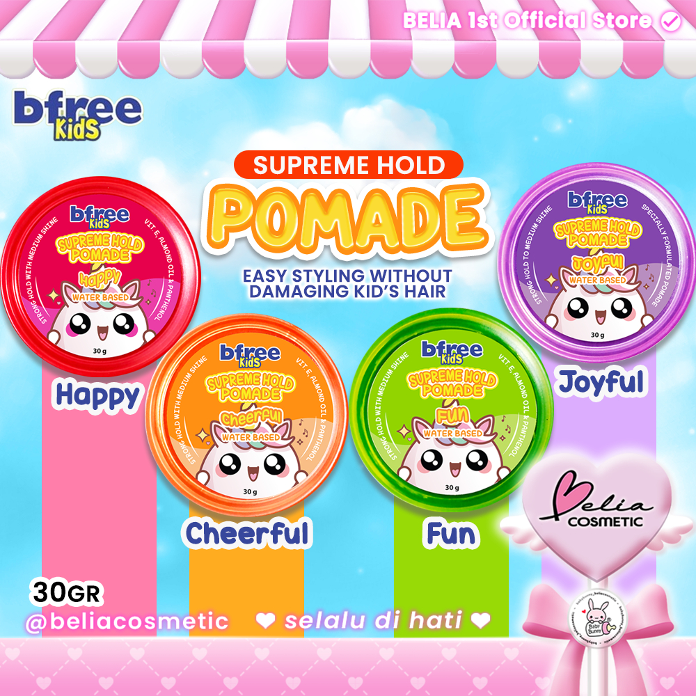 ❤ BELIA ❤ BFREE Kids Supreme Hold Pomade | Texture Waterbased dengan kandungan olive oil dan almond 