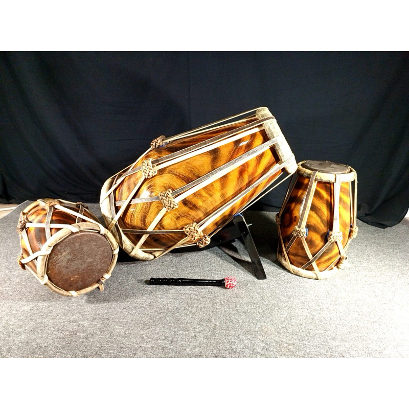 Kendang Jaipong Kayu Nangka Motif Belang