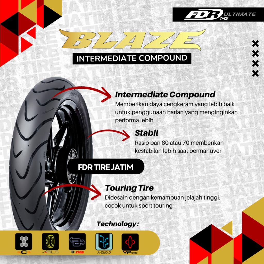 Ban Motor Ring 17 FDR TL BLAZE Tubeless