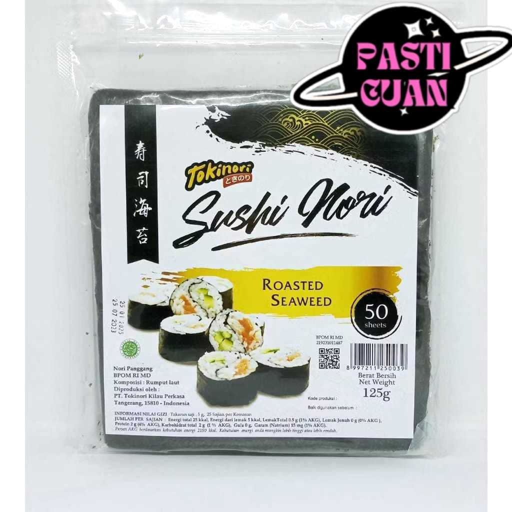 

TOKINORI SUSHI NORI 50 SHEET / LEMBAR - RUMPUT LAUT PANGGANG - ROASTED SEAWEED