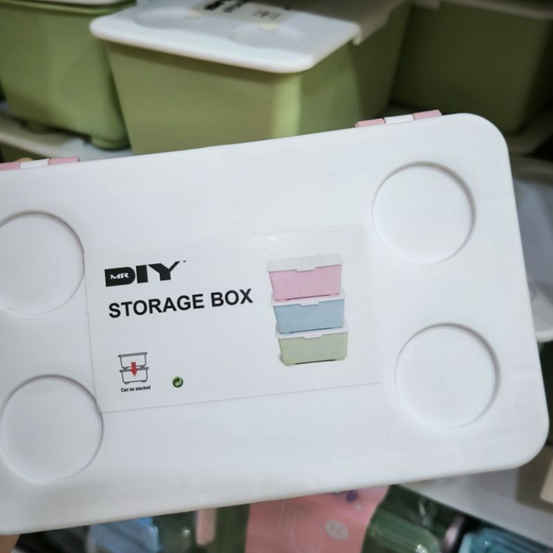 STORAGE BOX/KOTAK PENYIMPANAN MR.DIY STACKABLE/BISA DISUSUN - arttik.pnk