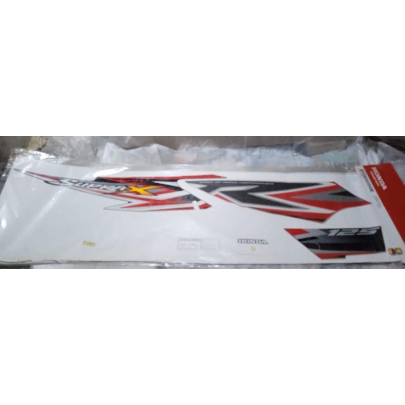 871x0 kyl a10zar original AHM Astra Honda motor black red striping stiker box cover body set kanan S