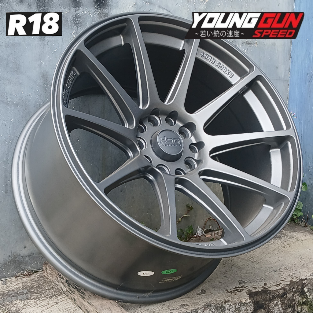 Velg HSR Shinjuku R18 Untuk Camry Civic Outlander Innova Zenic Pelek Racing Ring 18