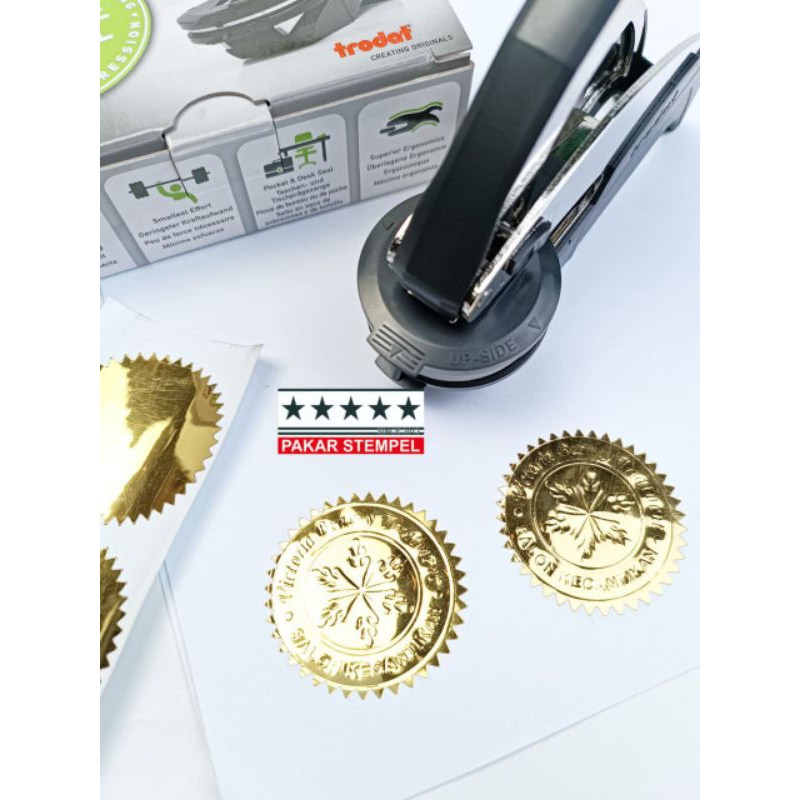 stempel emboss kertas stempel timbul siap pakai stempel custom