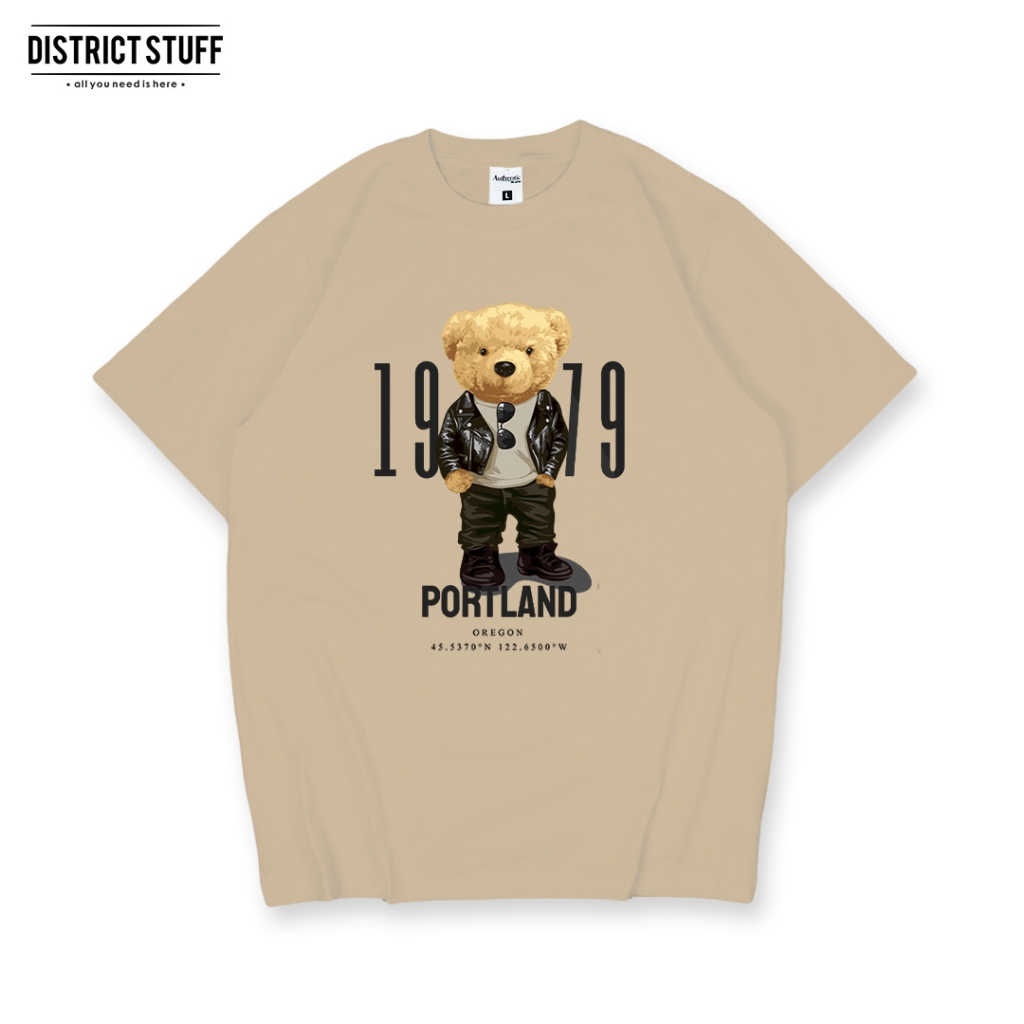Kaos Bear Portland 1979 Bear Series Tshirt Distro Pria Wanita Cotton Combed