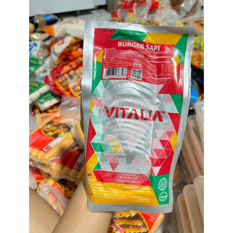 

Vitalia Burger Sapi mini 280gr isi 20