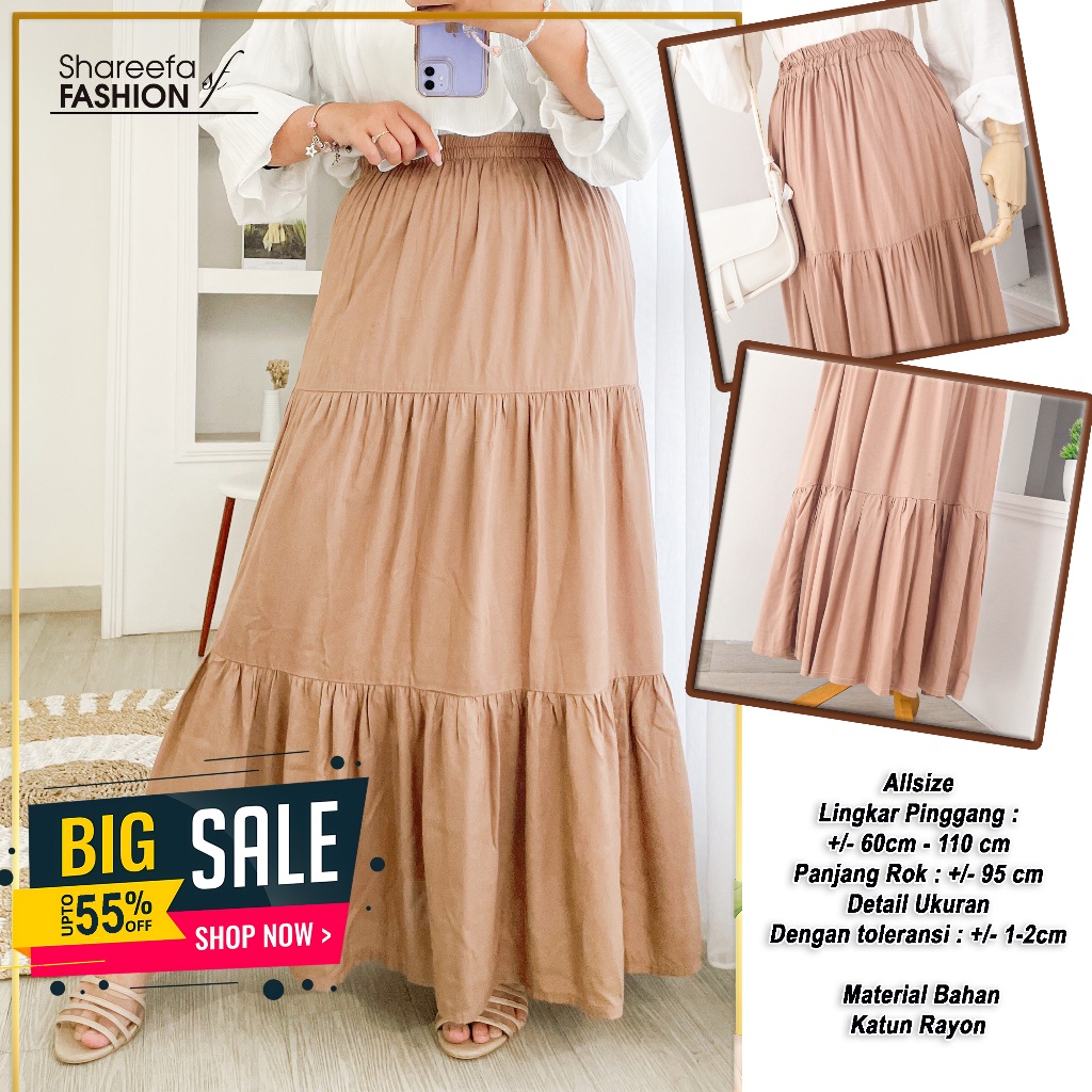 Ima Skirt - Rok Skirt | Skirt Wanita | Rok Panjang Wanita | Rok Panjang Wanita Kekinian