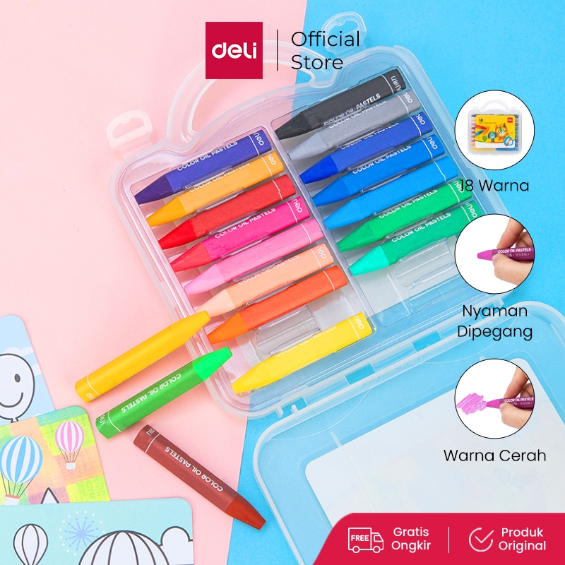 

Deli Krayon Minyak / Oil Pastel 18 warna 72071