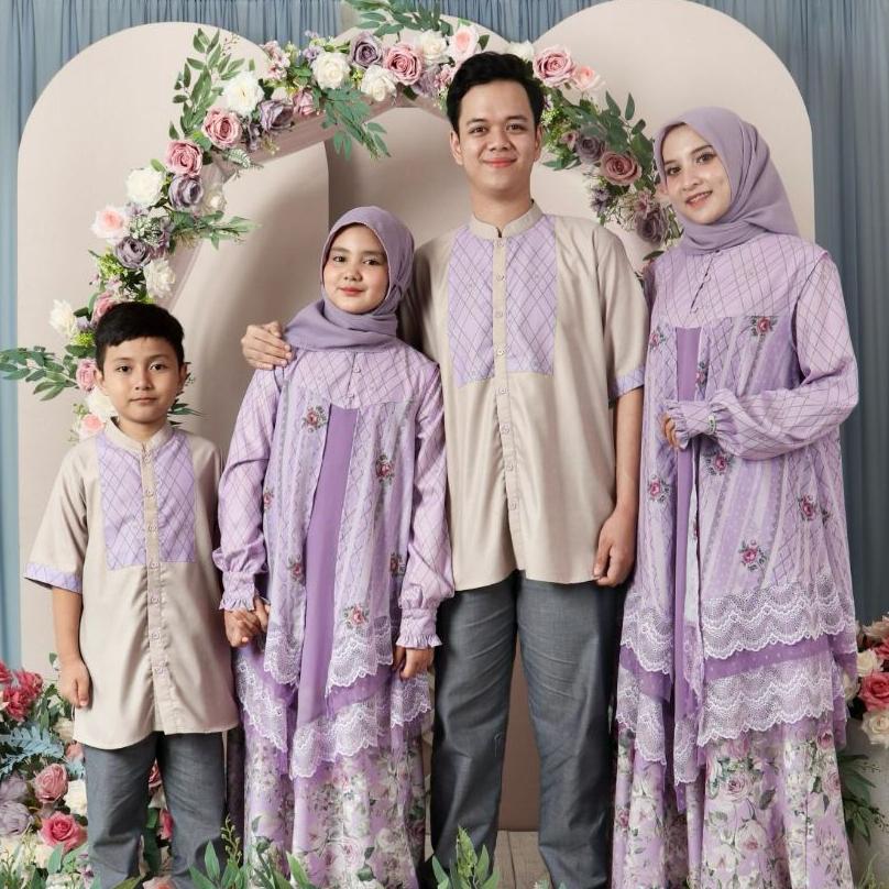 Alilac Sarimbit Busana Muslim Keluarga Roosa Melody In Lavender By Alilac