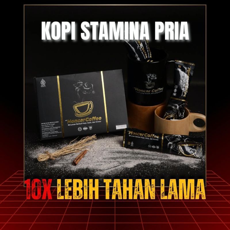 

KopiMonceerr Coffee Original Kopi Herbal Stamina Pria Kuat Tahan Lama Sampai Pagi 1 Box Isi 8 Sachet