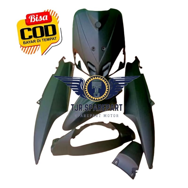 Fullset Full Body Halus Yamaha Mio Sporty Warna Hitam Doff / Cover Body Mio Sporty Hitam Doff