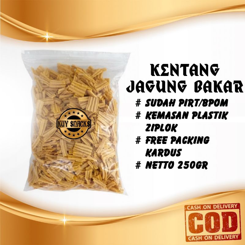 

{Kuy Snacks} Aneka Macam Makanan Serba 250gr Keripik Kentang Jagung Bakar Dan Balado