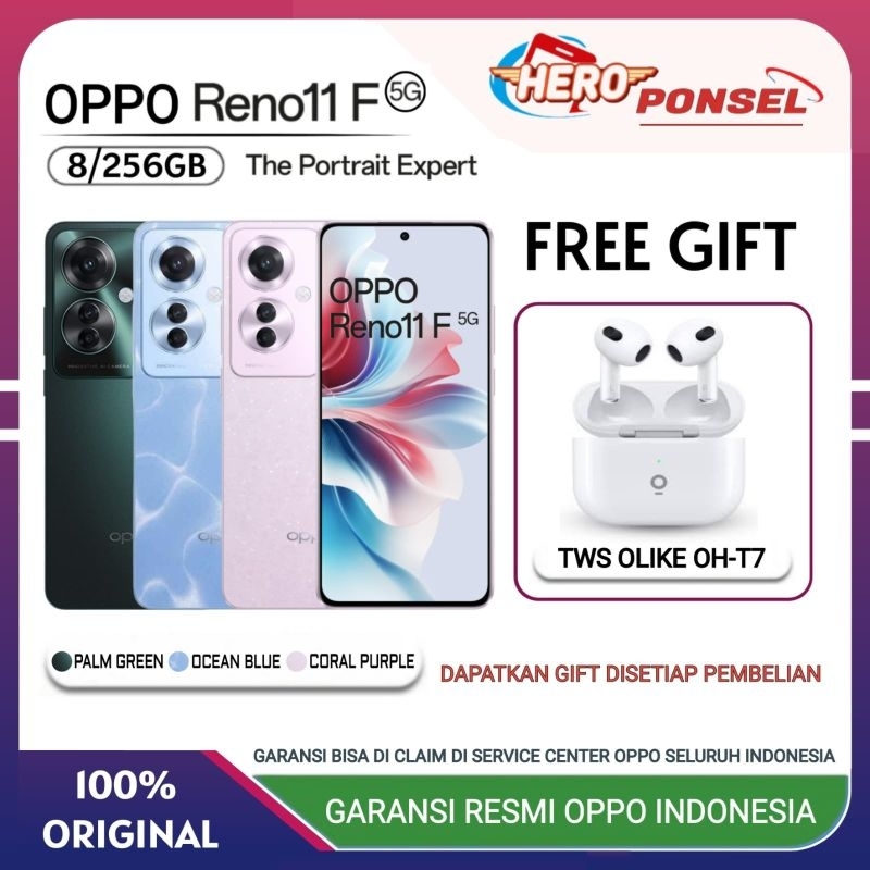 OPPO RENO11 F 5G RAM 8/256 GB | OPPO RENO 11F 5G | RENO11F 5G RAM 8/256 GB GARANSI RESMI OPPO