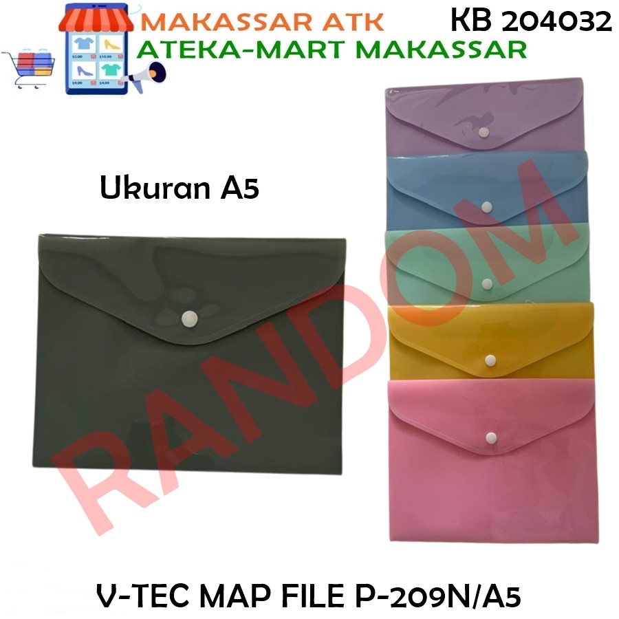 

[PCS] V-TEC MAP FILE P-209N/A5 MAP KANCING UKURAN NOTA BUKU TULIS