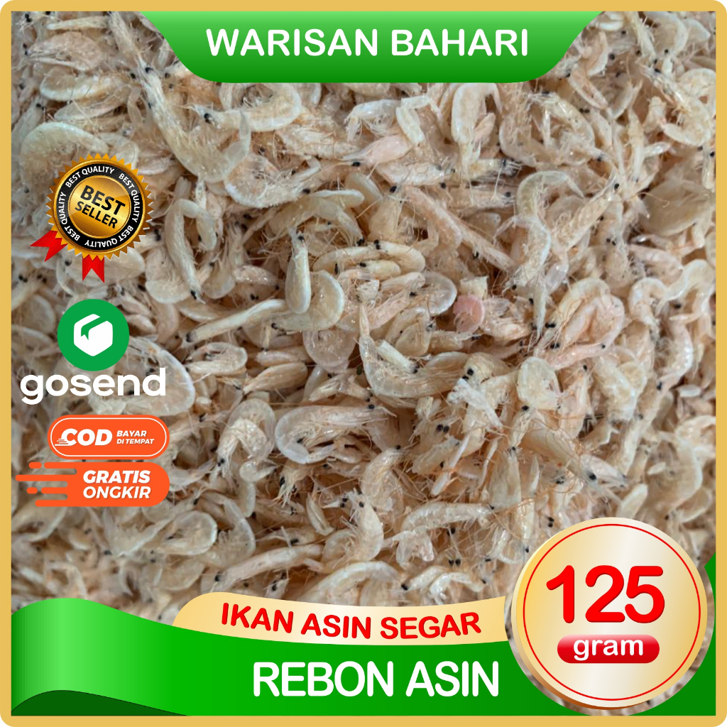 

Rebon Asin Kasar Super Hepi Kasar Rebon asin 125 gram