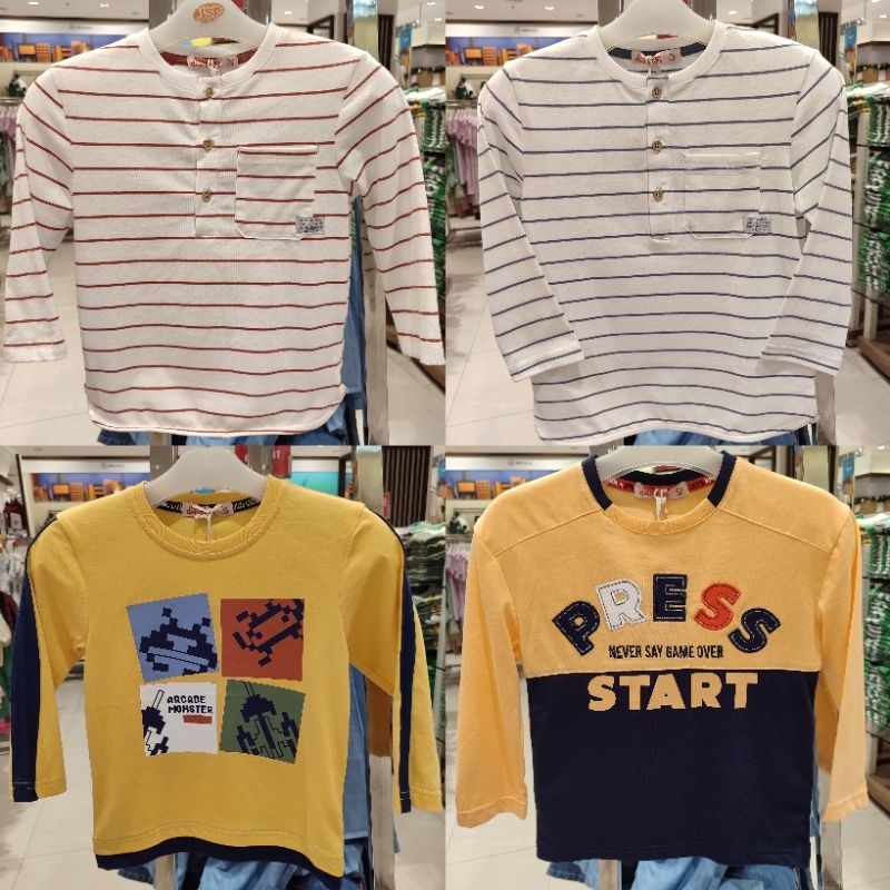 KAOS LENGAN PANJANG ANAK LAKI-LAKI ORIGINAL BRAND JSP KIDS (5-14Th) J232