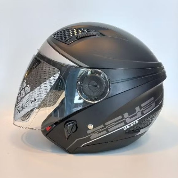 HELM ZEUS ZS610 MATT BLACK 0017 SILVER I Z610 MBLK SILVER