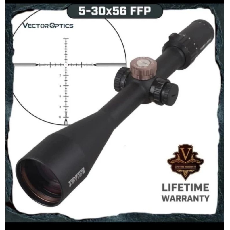 Ready Stok Telescope/Teleskop Vector Taurus 5-30x56 FFP - free Topi Army