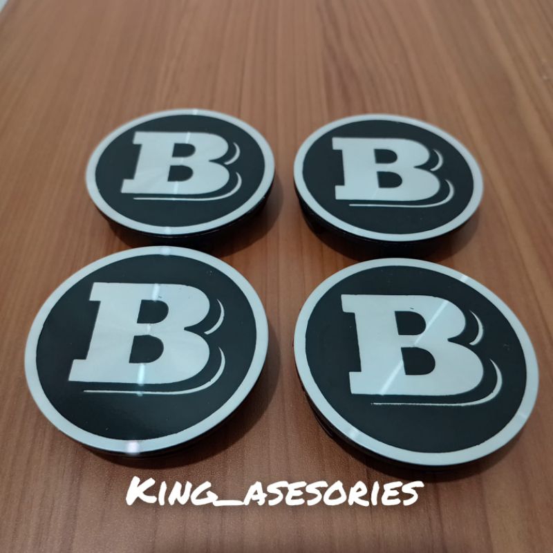 dop roda tutup velg racing diameter 6,5 cm motif B_ BRABUS