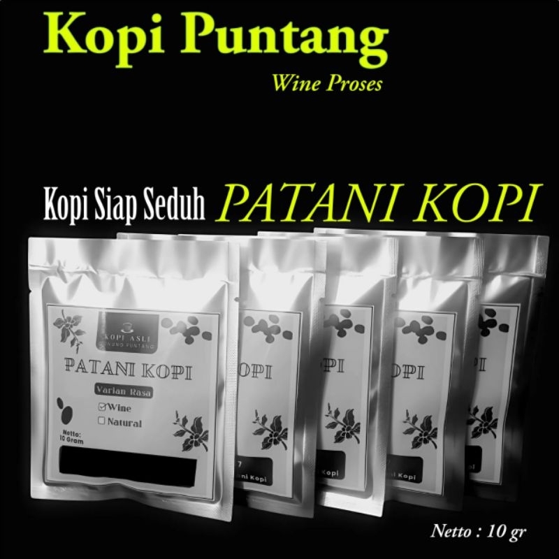 

Kopi Asli Patani Kopi: Kopi Arabika Puntang 10g - Siap Seduh, Wine Proses