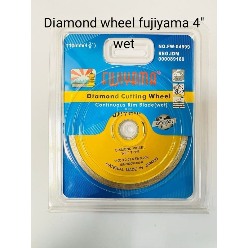 DIAMOND WHEEL FUJIYAMA 4” WET ( BASAH )
