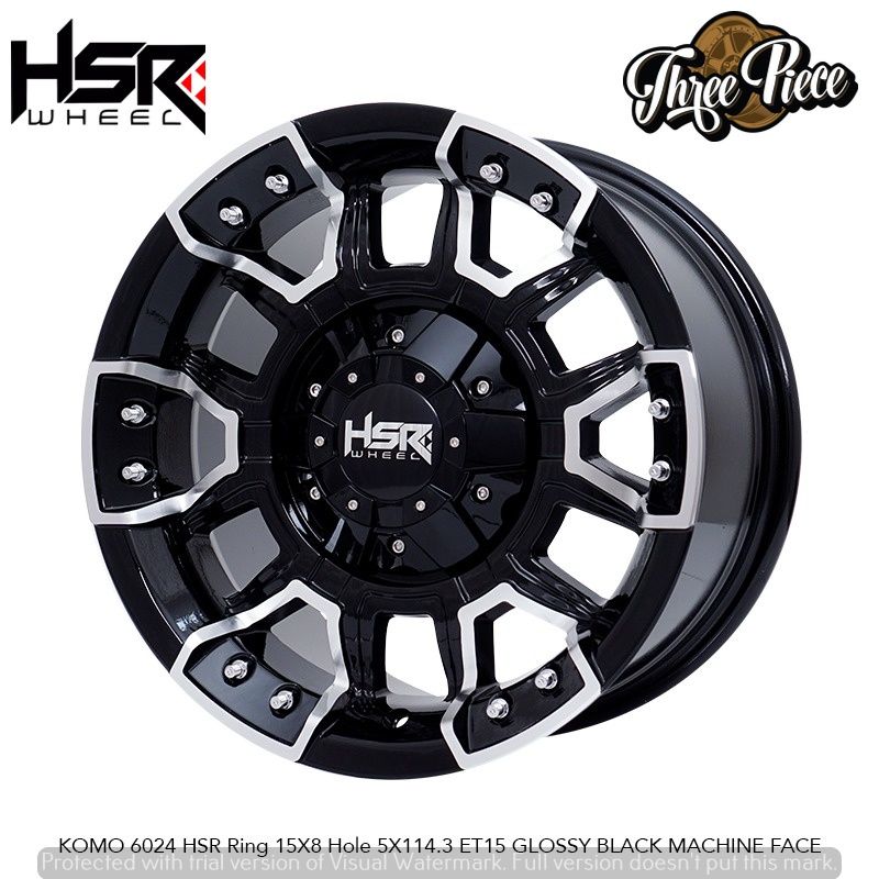 Velg Mobil Offroad HSR KOMO R15 untuk Rush Terios Grandmax Xtrail GrandVitara Innova DLL